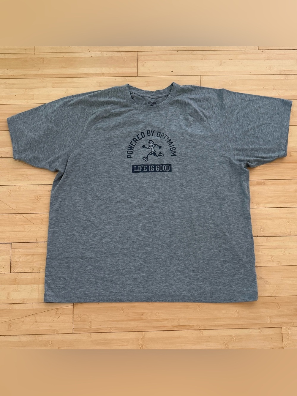 Good Hues by Life Is Good “Powered By Optimism” Graphic Tee Men’s XXL